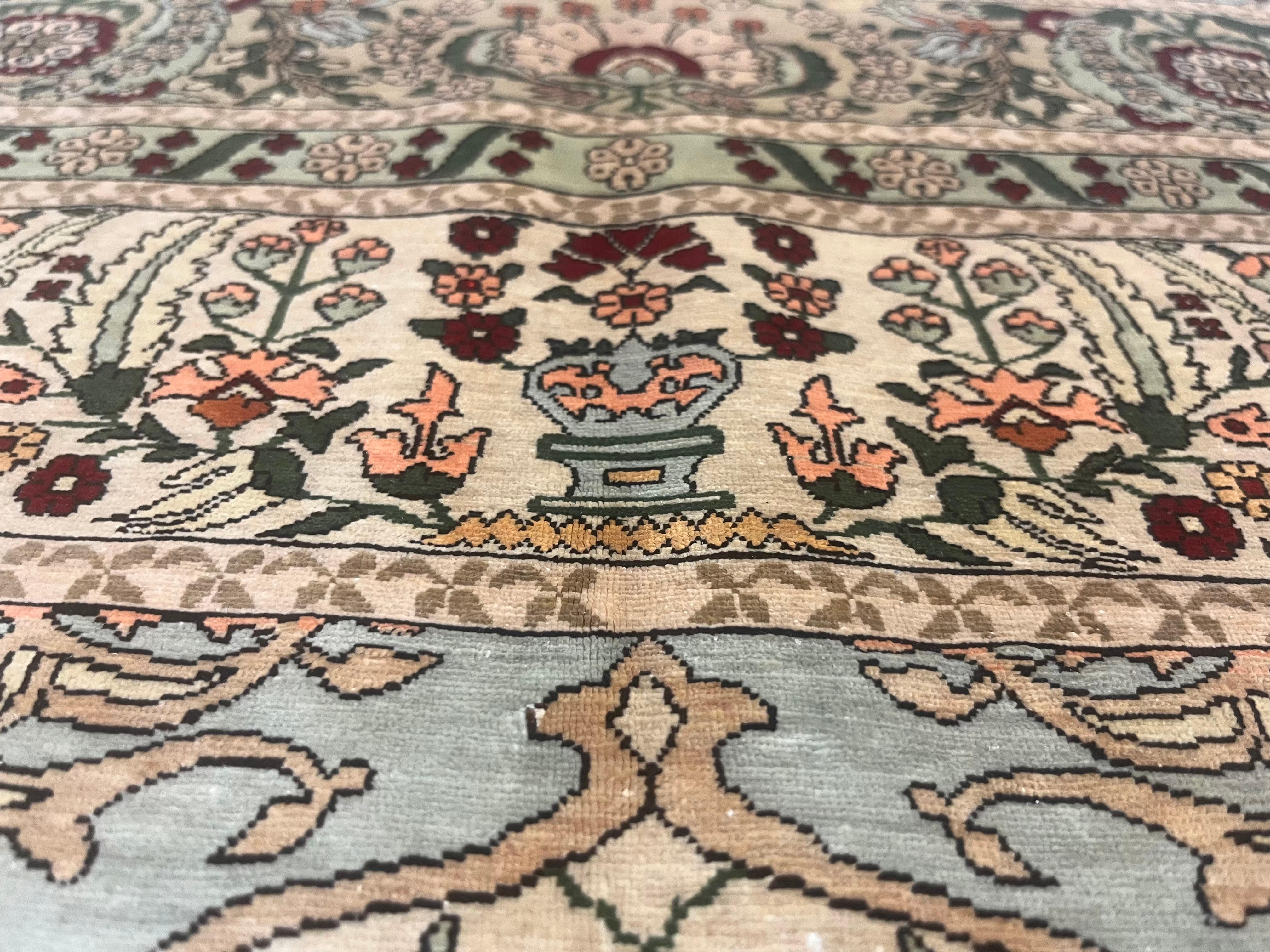 Antique Silk Hereke Rug 3’4” x 5’1