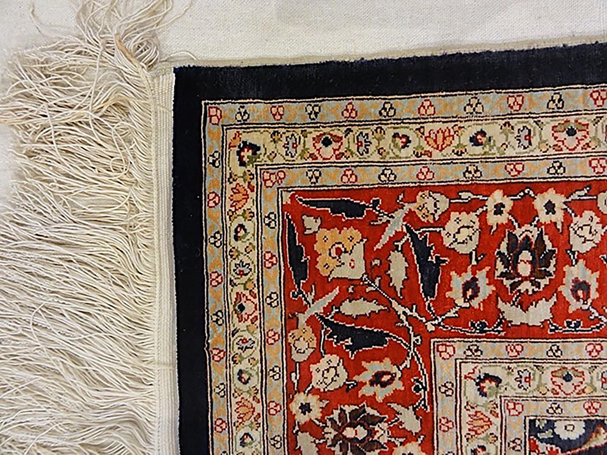 Antique Silk Hereke Rug For Sale 1