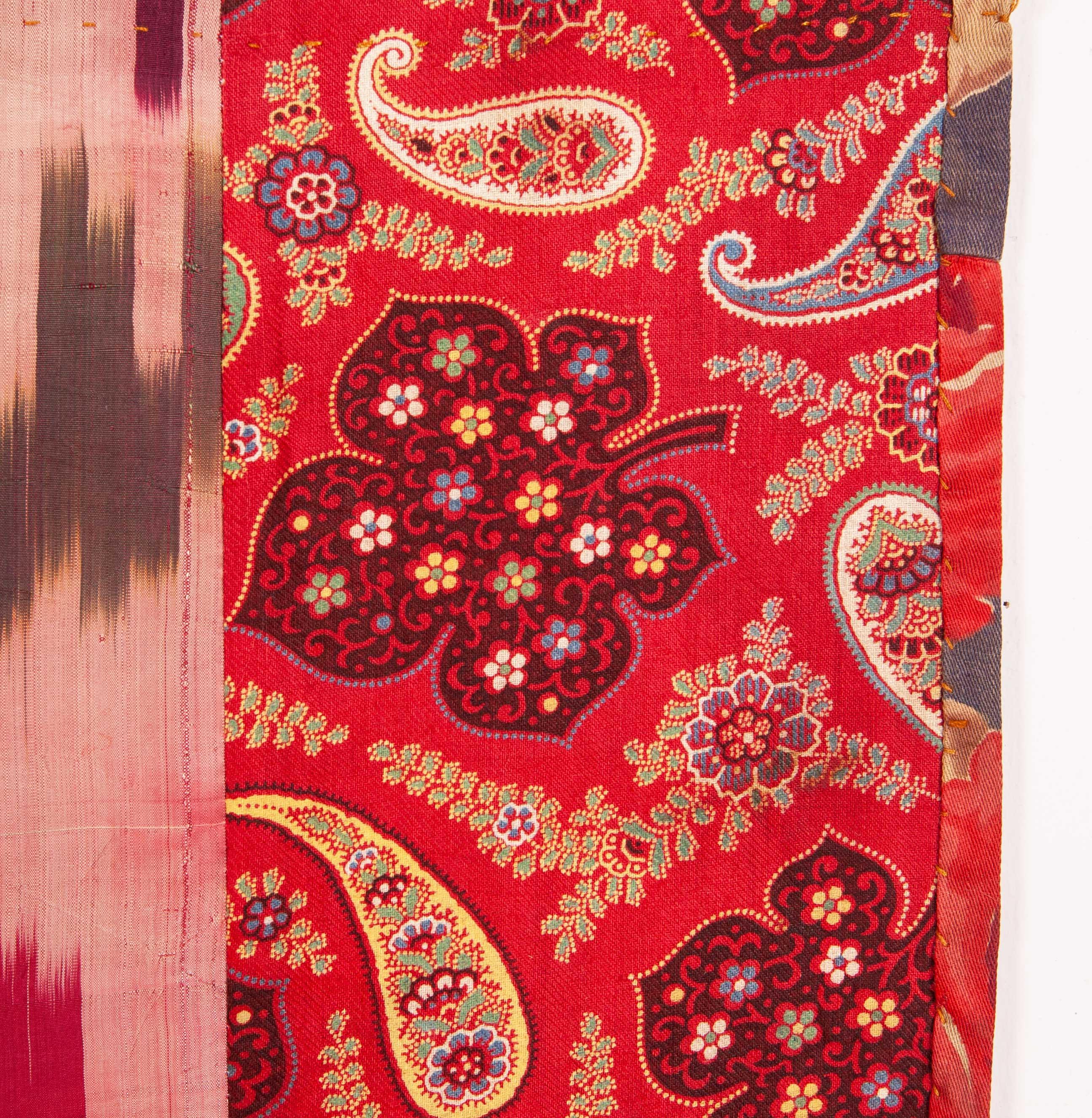 Uzbek Antique Silk Ikat Panel, Early 20th Century