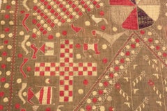 Antique Silk Indian Embroidery. Size: 4 ft x 7 ft 2 in