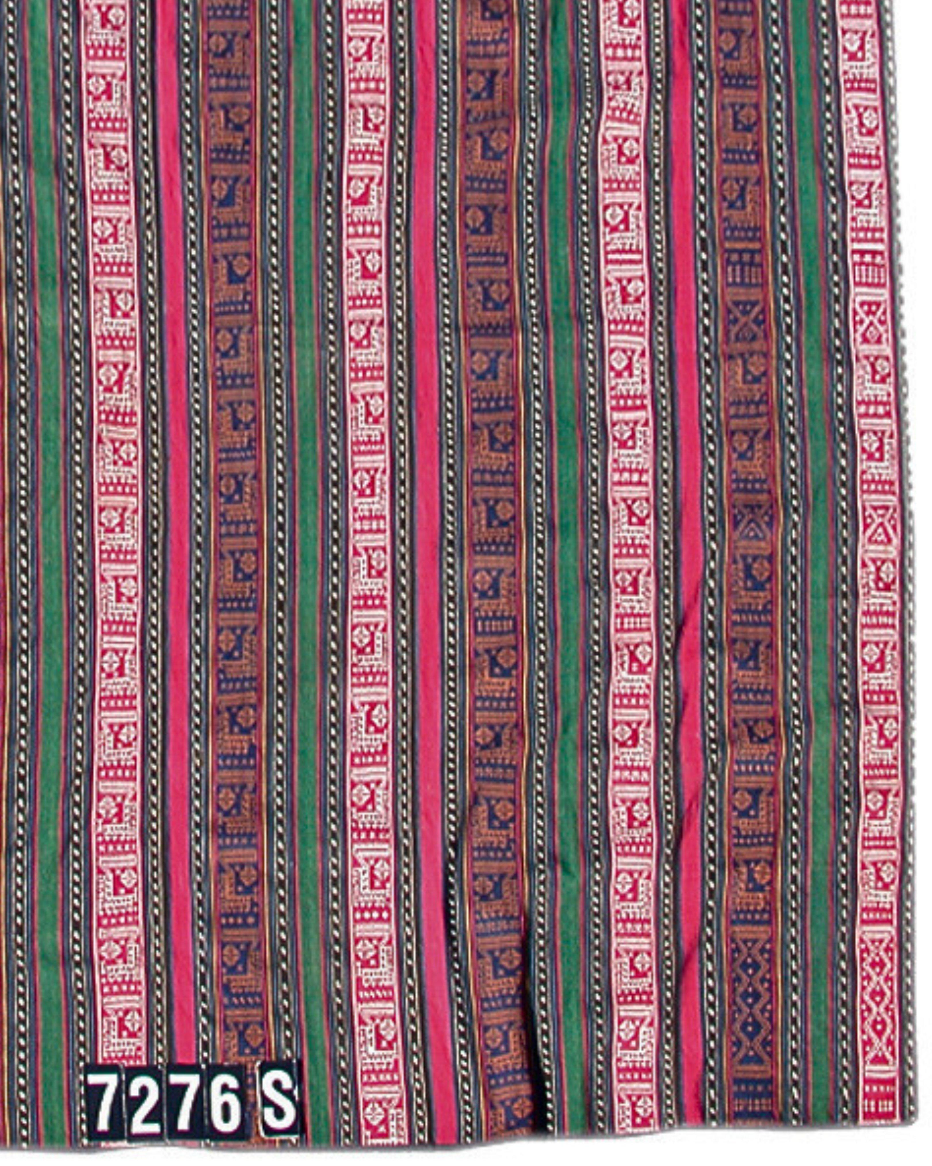 Antique Silk Jajim Cover Rug, 19th Century In Excellent Condition For Sale In San Francisco, CA