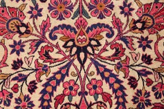 Antique Silk Kashan Persian Rug