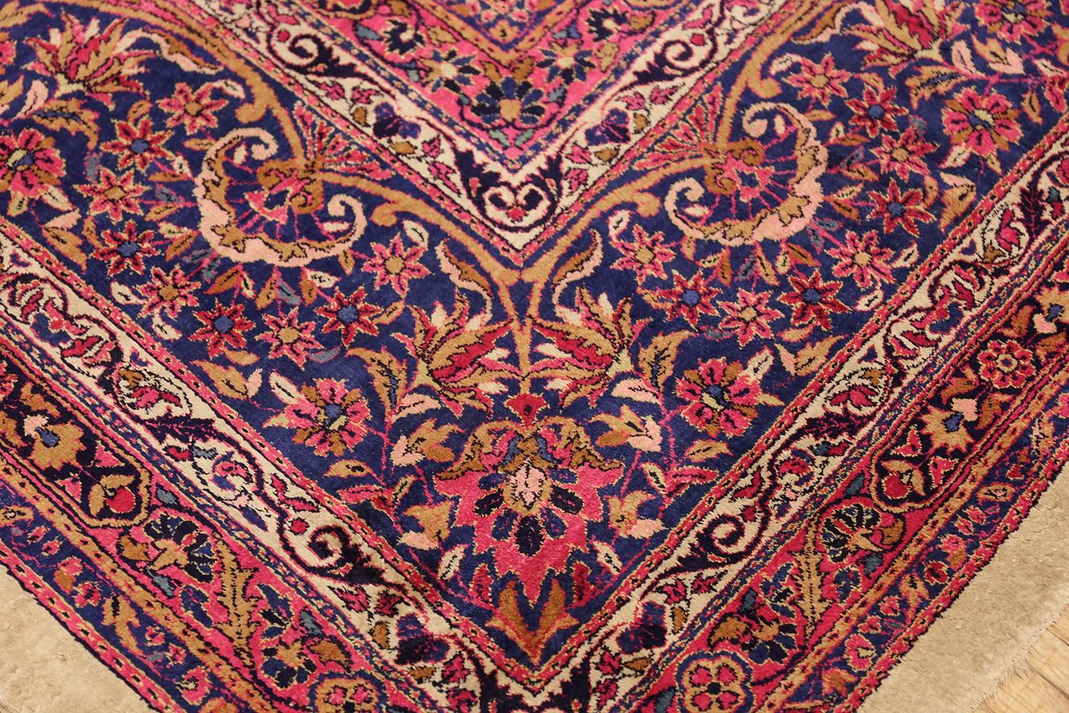Antique Silk Kashan Persian Rug 4