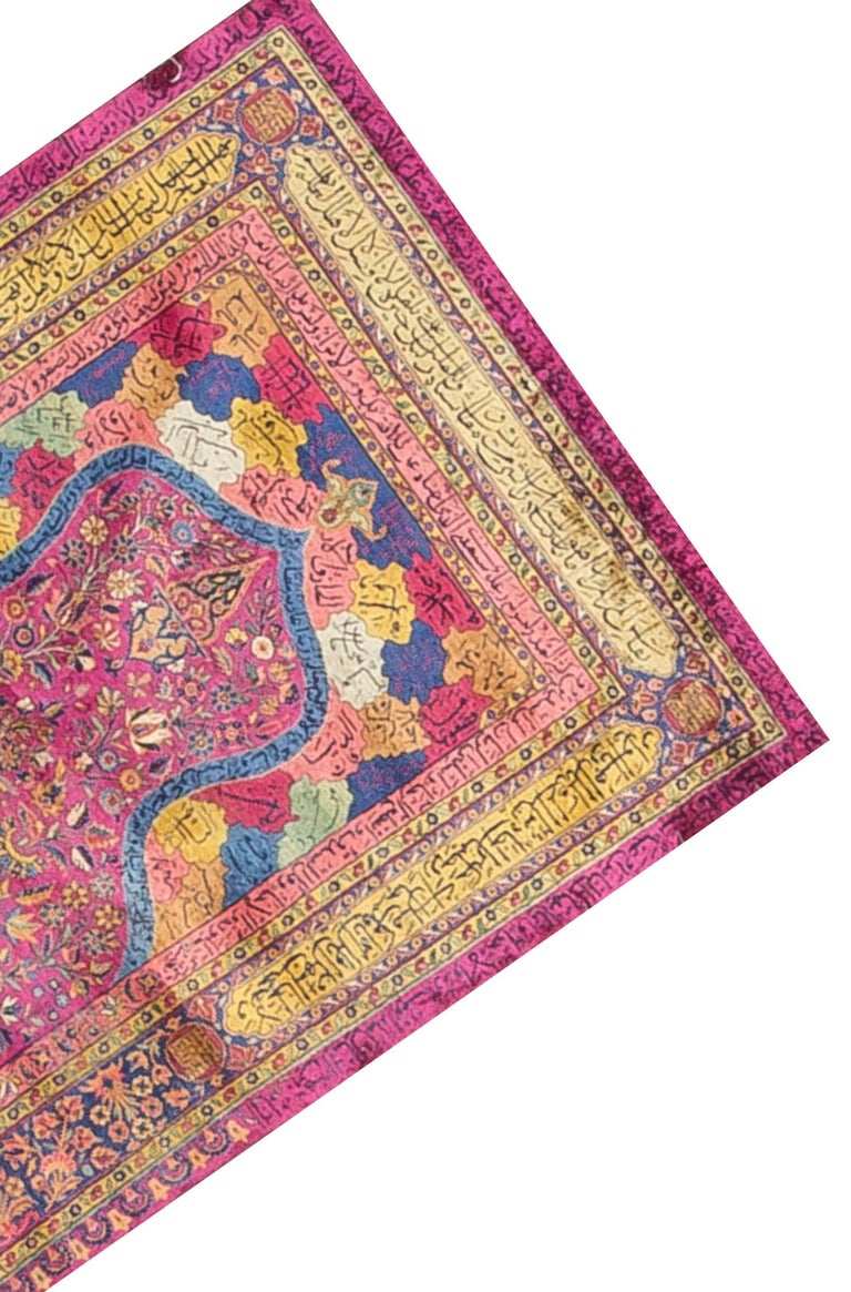 Antique Silk Kashan Prayer Rug For Sale at 1stDibs karkar_tee
