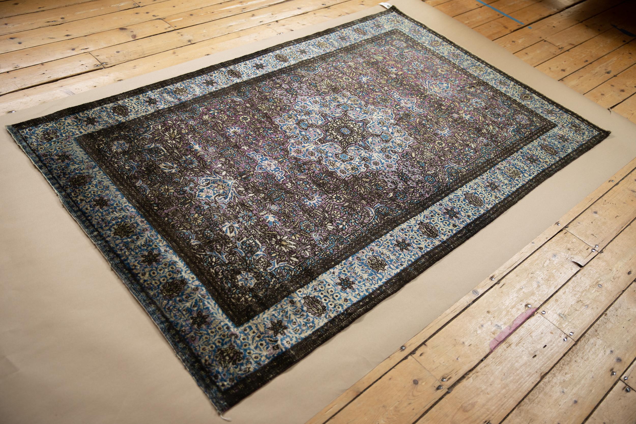 Antiker Kashan-Teppich aus Seide im Angebot 4