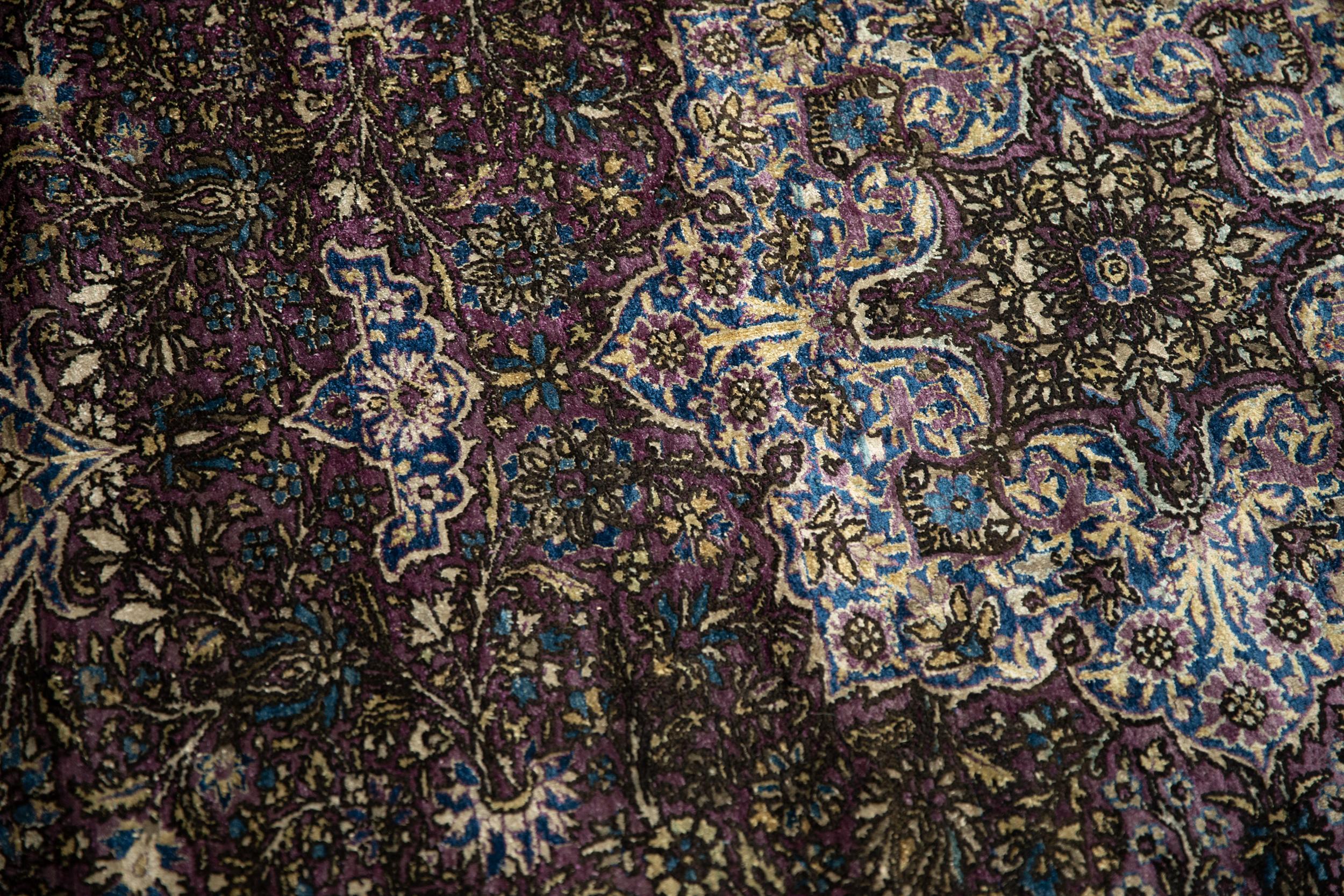 Antique Silk Kashan Rug For Sale 9
