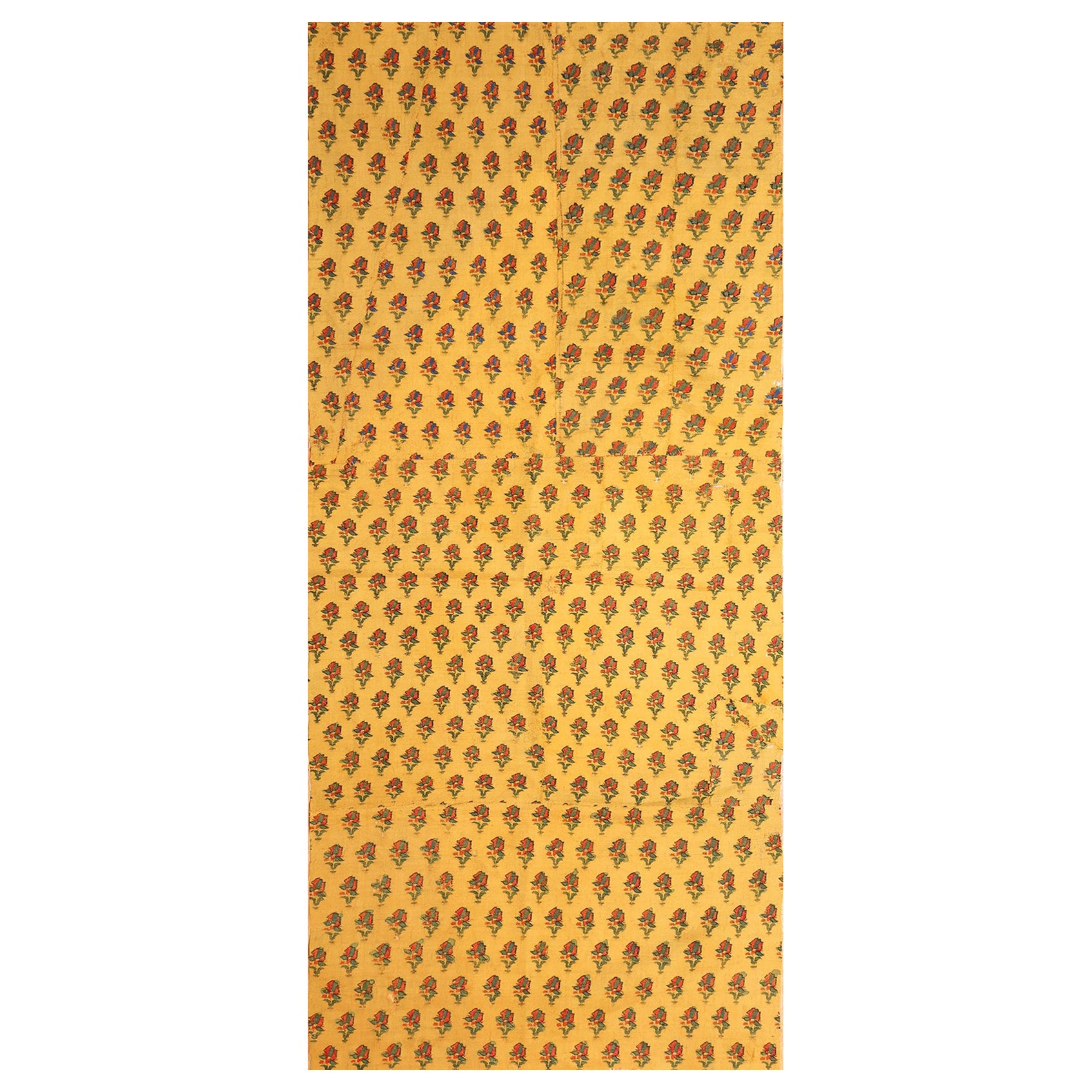 Antike Seide Kaschmir Mughal Schal 1'4" x 3' im Angebot