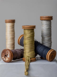 Antique Silk Mill Wooden Spools from a Former Lyon Silk Manufacture