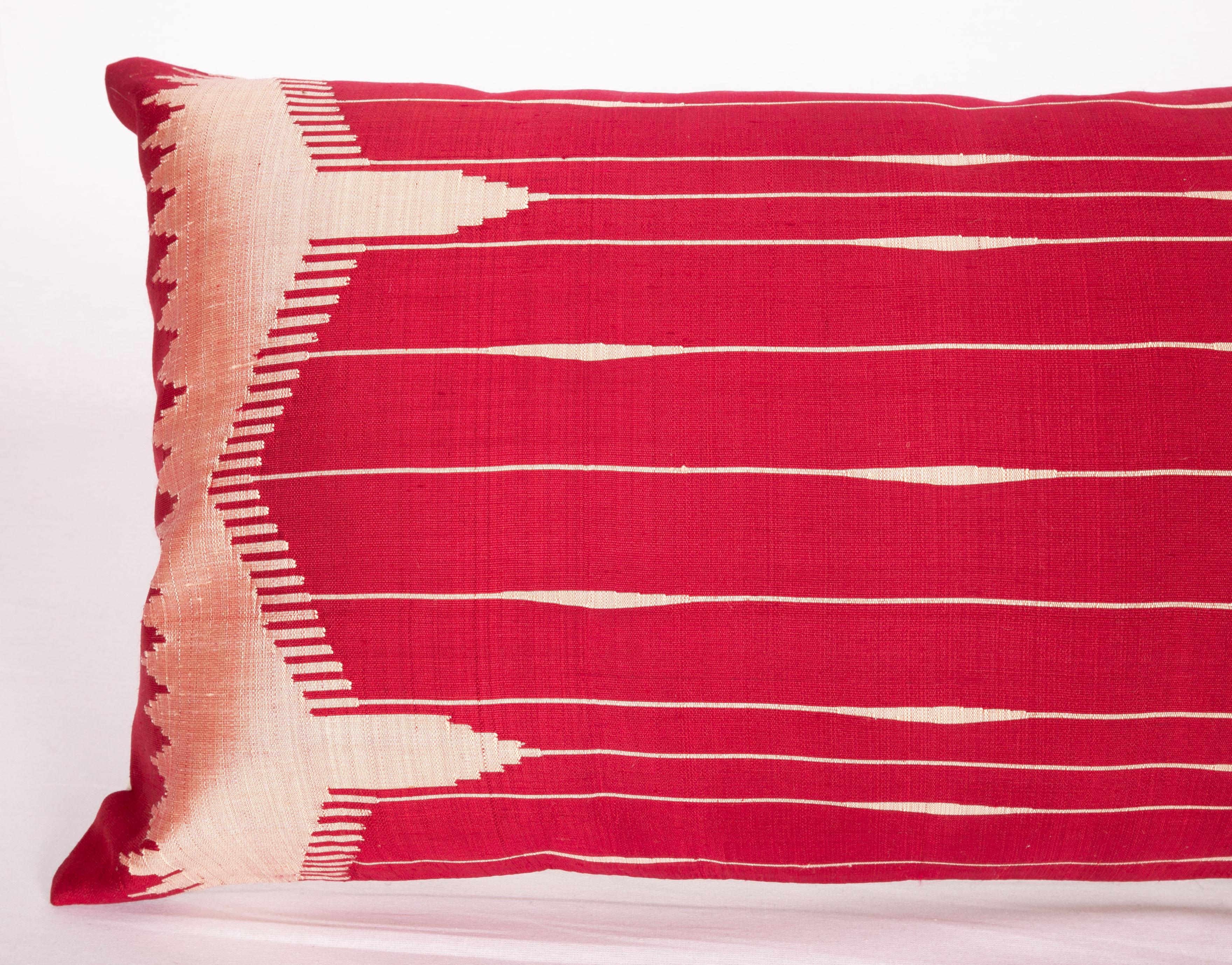 Hand-Woven Antique Silk Pillow Cover, Ottoman Turkey, 1900s For Sale