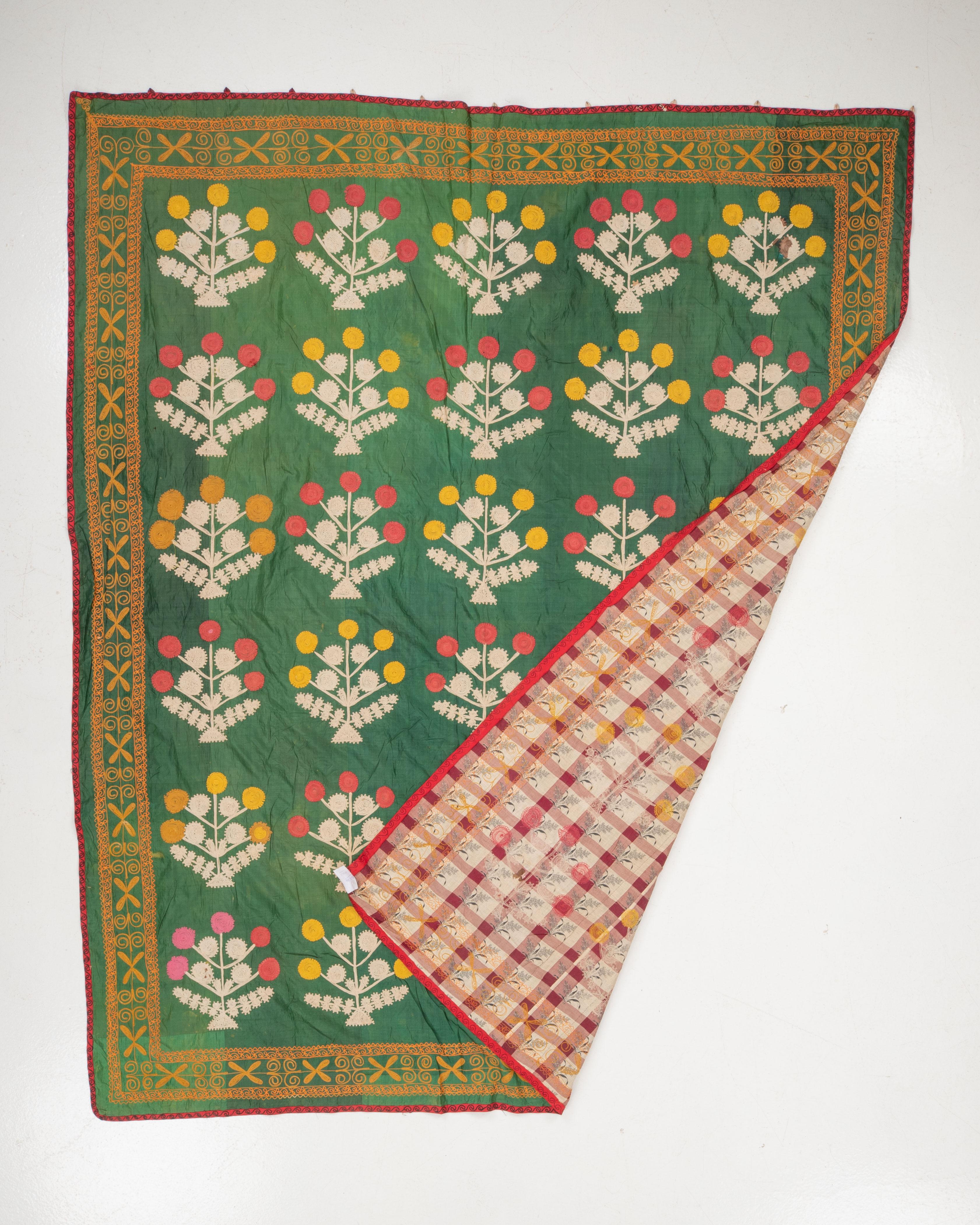 Seda antigua Suzani , Uzbekistán 1900s en venta 4