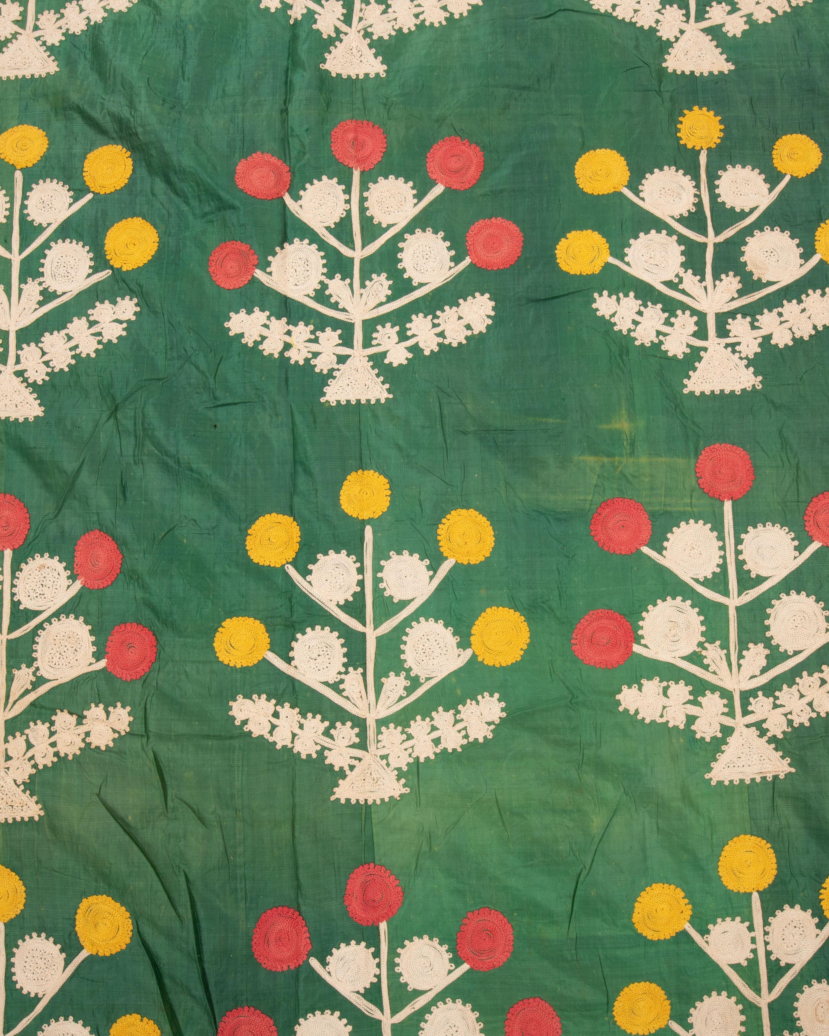 Seda antigua Suzani , Uzbekistán 1900s Bordado en venta