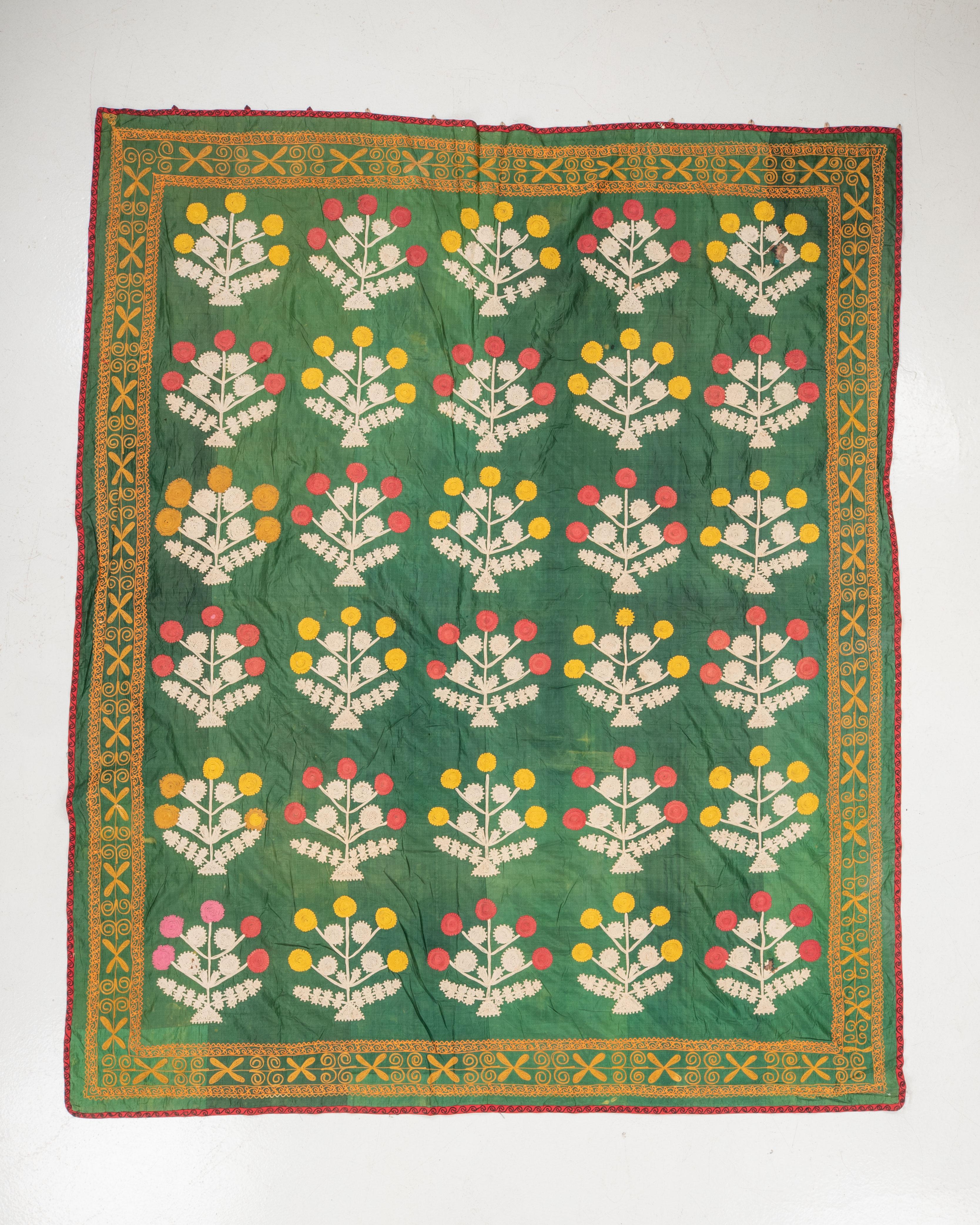 Seda antigua Suzani , Uzbekistán 1900s en venta 3