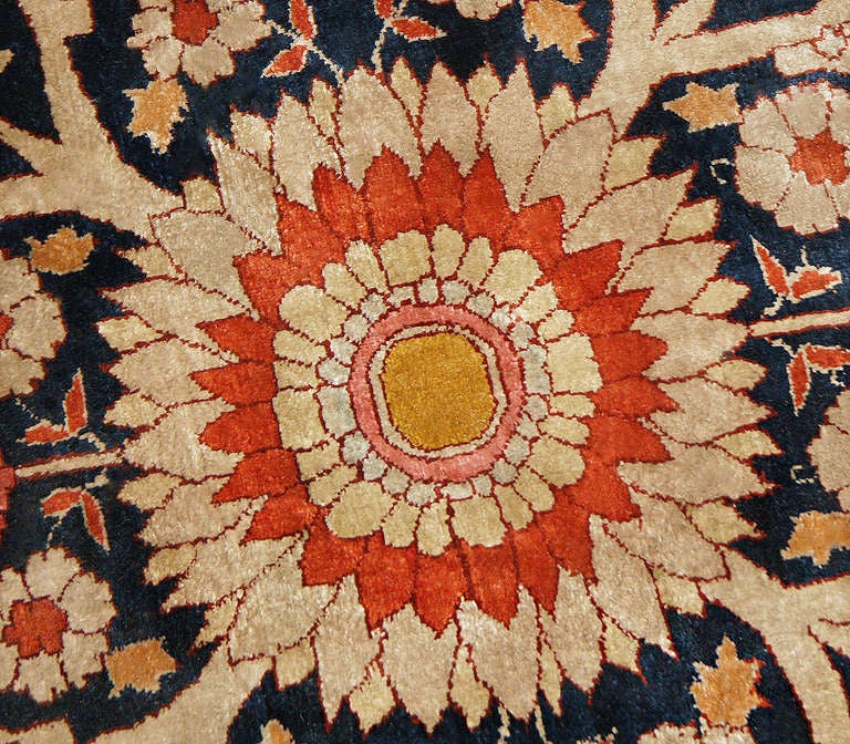 Antique Silk Tabriz Haji Jalili Persian Rug. Size: 10 ft 7 in x 14 ft 5 in 4