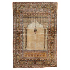 Tappeto Tabriz in seta antica 3'9'' x 5'8''