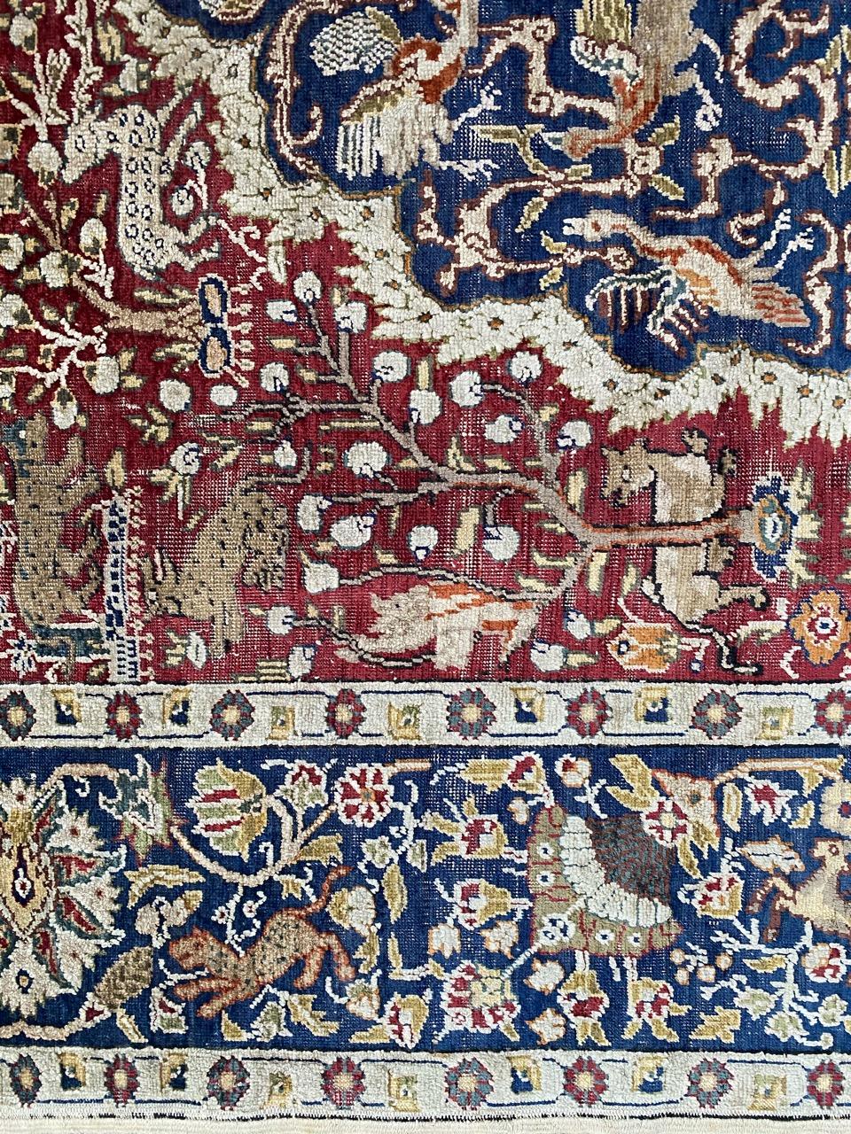 Bobyrug’s Antique Silk Turkish Kayseri Rug For Sale 9