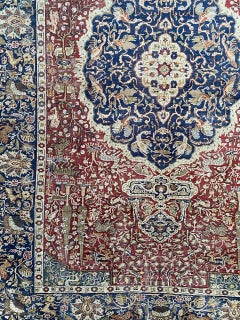 Bobyrug’s Antique Silk Turkish Kayseri Rug