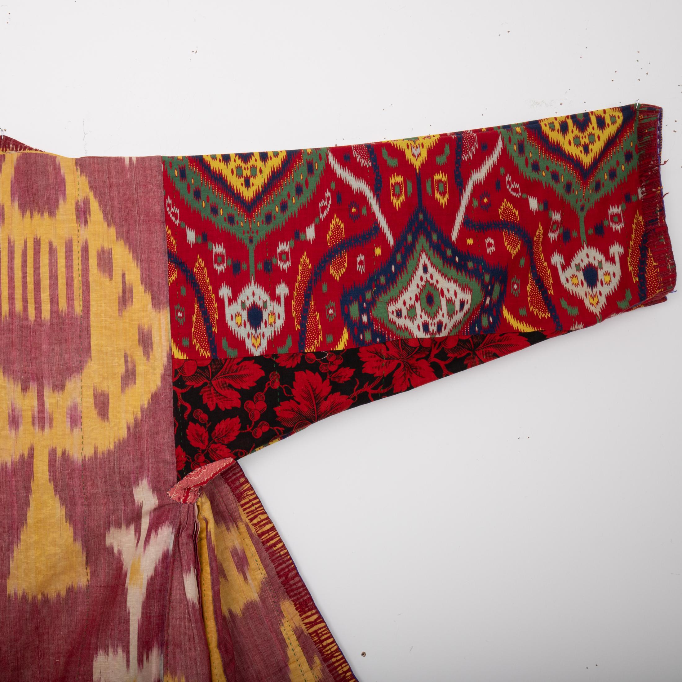 Seta Antico Chapan in velluto di seta, Uzbekistan, 1900 in vendita