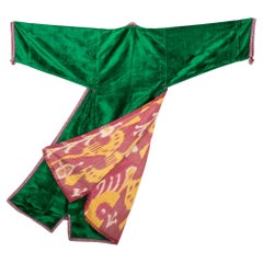 Antique Silk velvet Chapan, Uzbekistan , 1900s