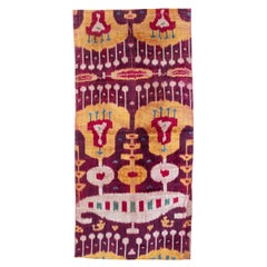Antique Silk Velvet Ikat Panel, 19th C. Uzbekistan