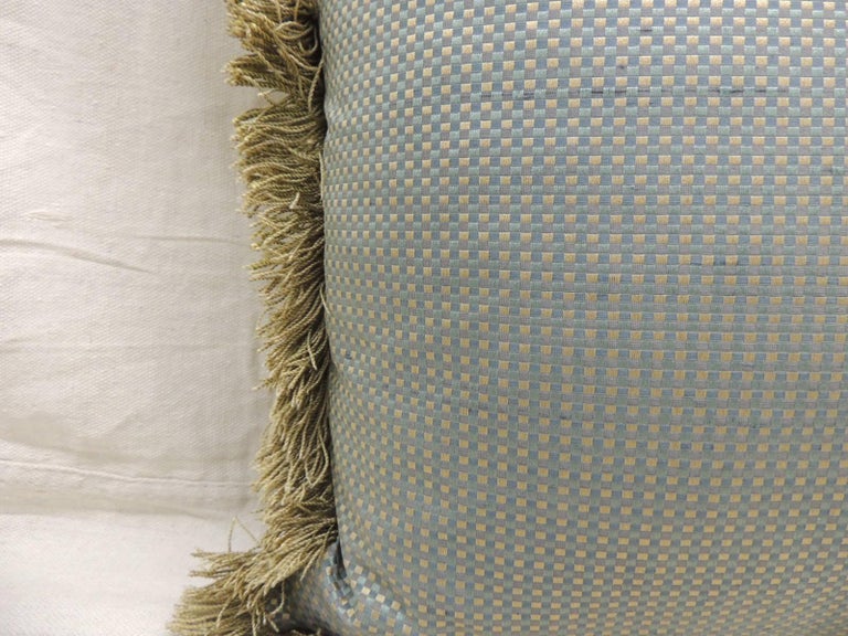 Antique Silk Velvet Olive Green Applique Decorative Bolster Pillow For