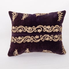 Antique Silk Velvet Ottoman Sarma Pillow Cover, L 19th Century/ E 20th Century