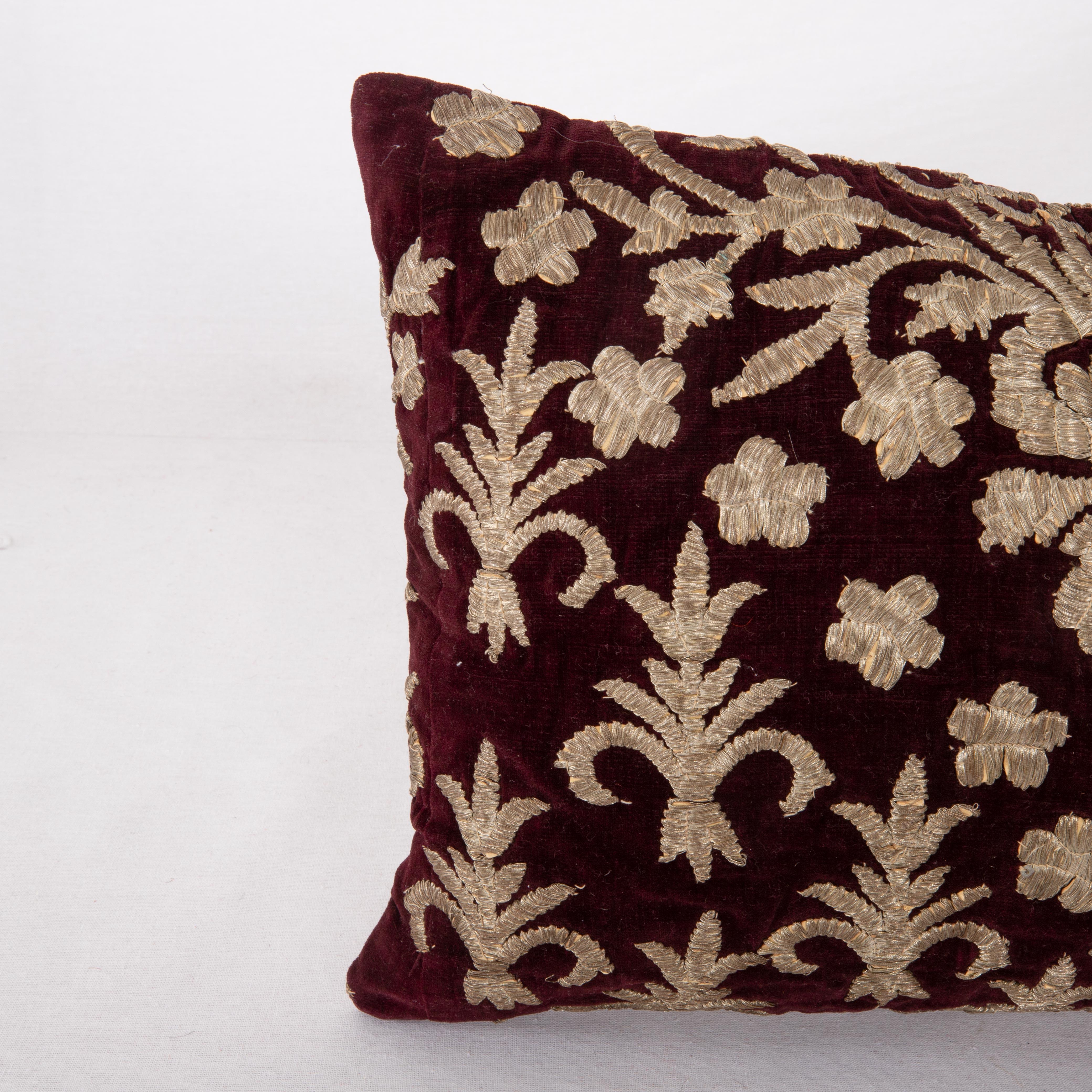 Islamic Antique Silk Velvet Ottoman Sarma Pillow Cover, L 19th C. / E 20th Century
