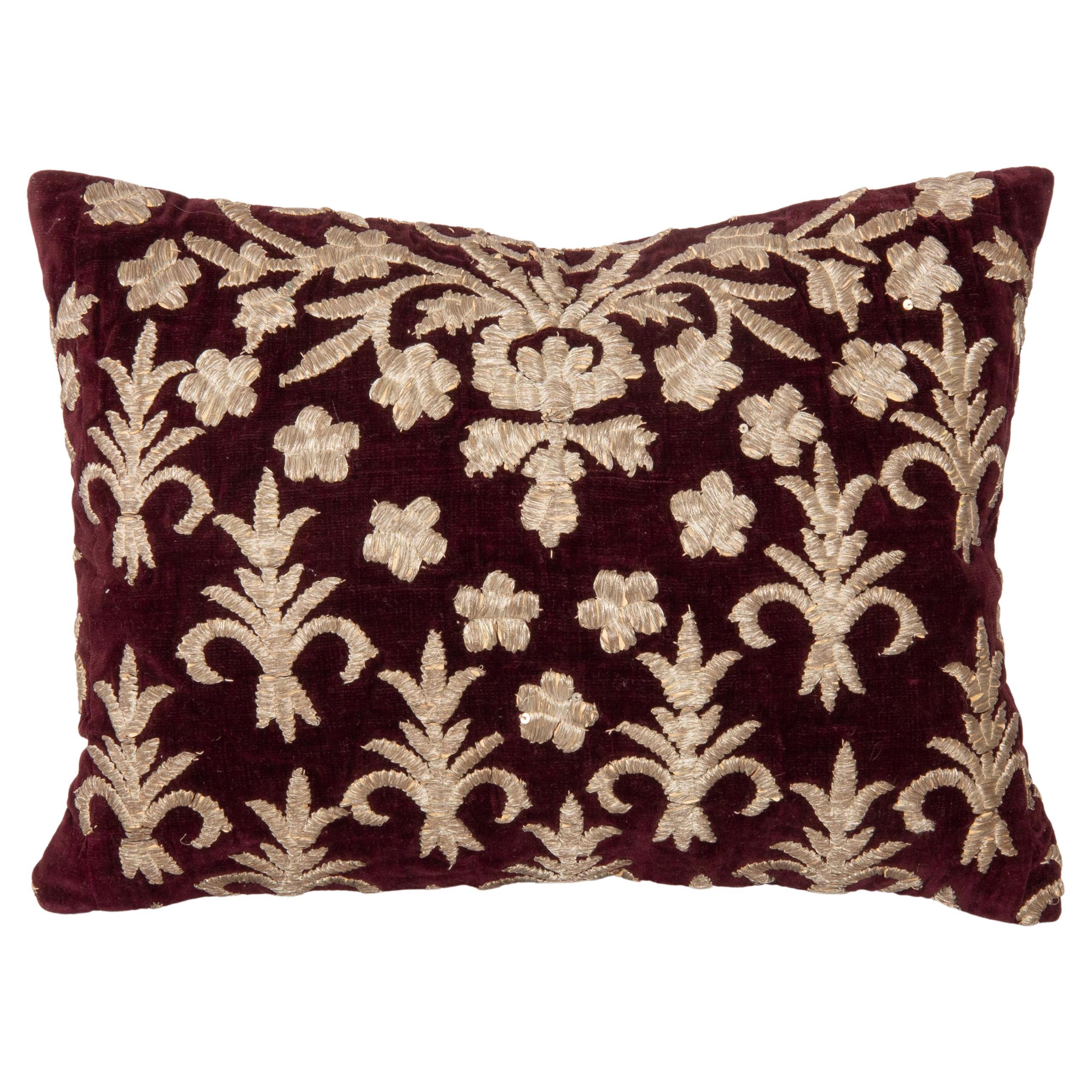 Antique Silk Velvet Ottoman Sarma Pillow Cover, L 19th C. / E 20th Century