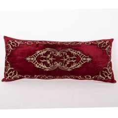 Antique Silk Velvet Ottoman Sarma Pillow Cover, L 19th C