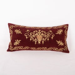 Antique Silk Velvet Ottoman Sarma Pillow Cover, L 19th C.