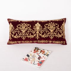 Antique Silk Velvet Ottoman Sarma Pillow Cover, L 19th C.