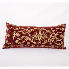 Antique Silk Velvet Ottoman Sarma Pillow Cover, Late 19th Century
