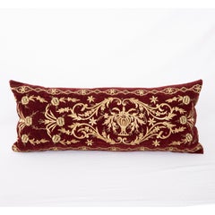 Antique Silk Velvet Ottoman Sarma Pillow Cover, Late 19th Century