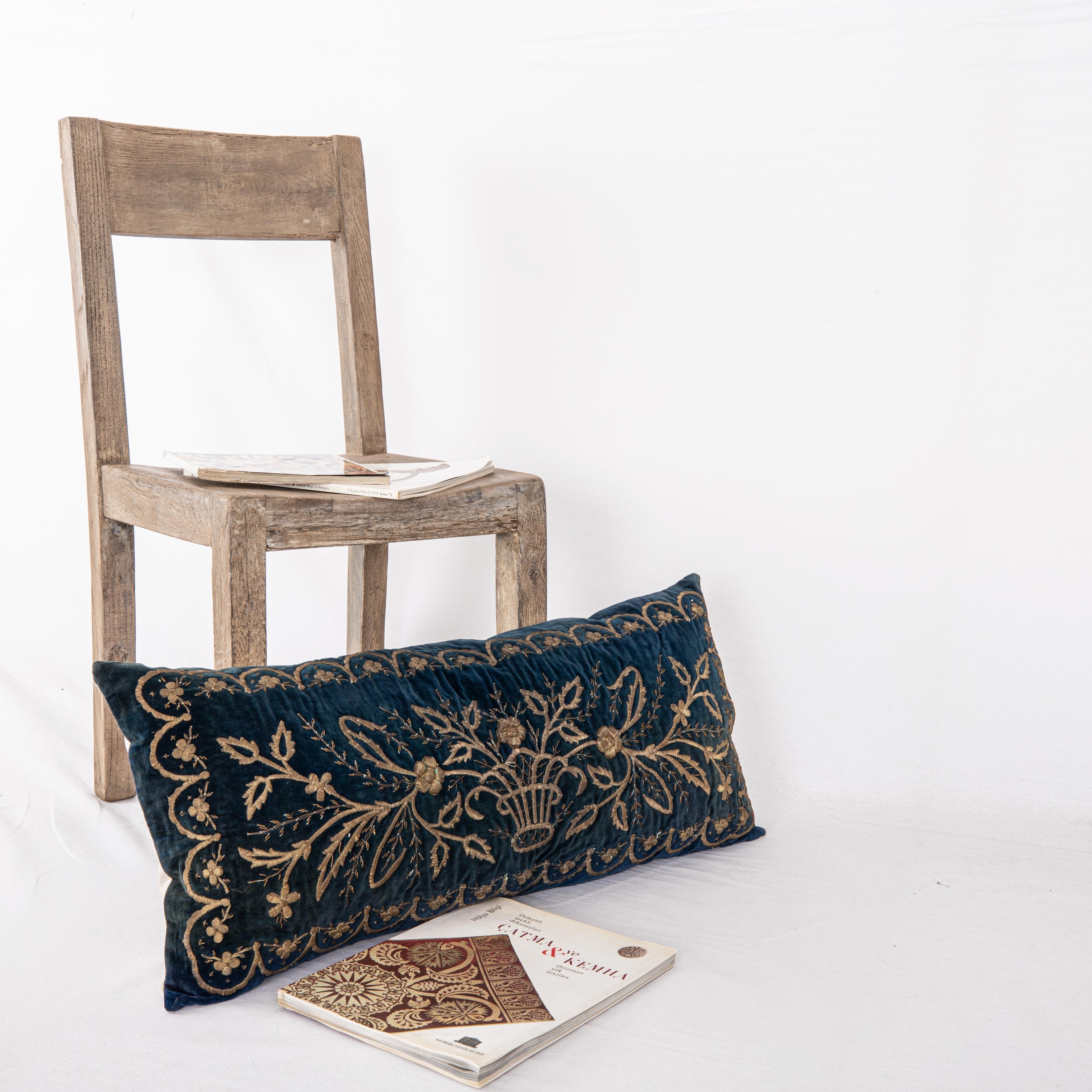 Couvercle d'oreiller Sarma en velours de soie ancien, L 19ème siècle Bon état - En vente à Istanbul, TR