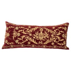 Antique Silk Velvet Ottoman Sarma Pillow Cover, Late 19th Century