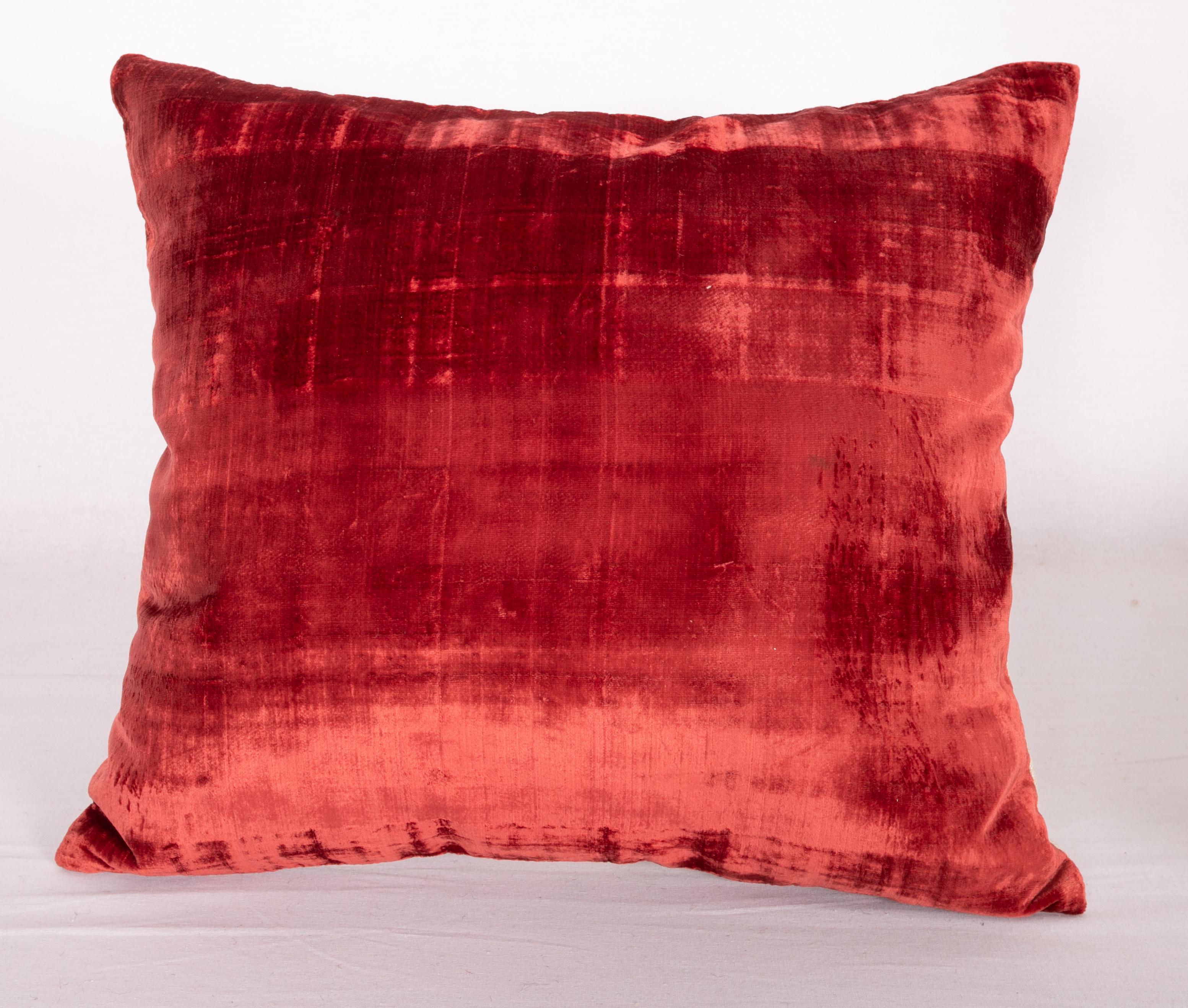 French Antique Silk Velvet Pillow Cases Made from a Western European Velvet