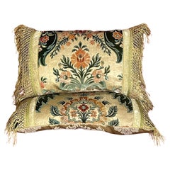 Antique Silk Velvet Pillows PAIR