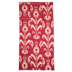 Antique Silk Warp Cotton Weft Ikat Panel, Uzbekistan, Central Asia, late 19th C.