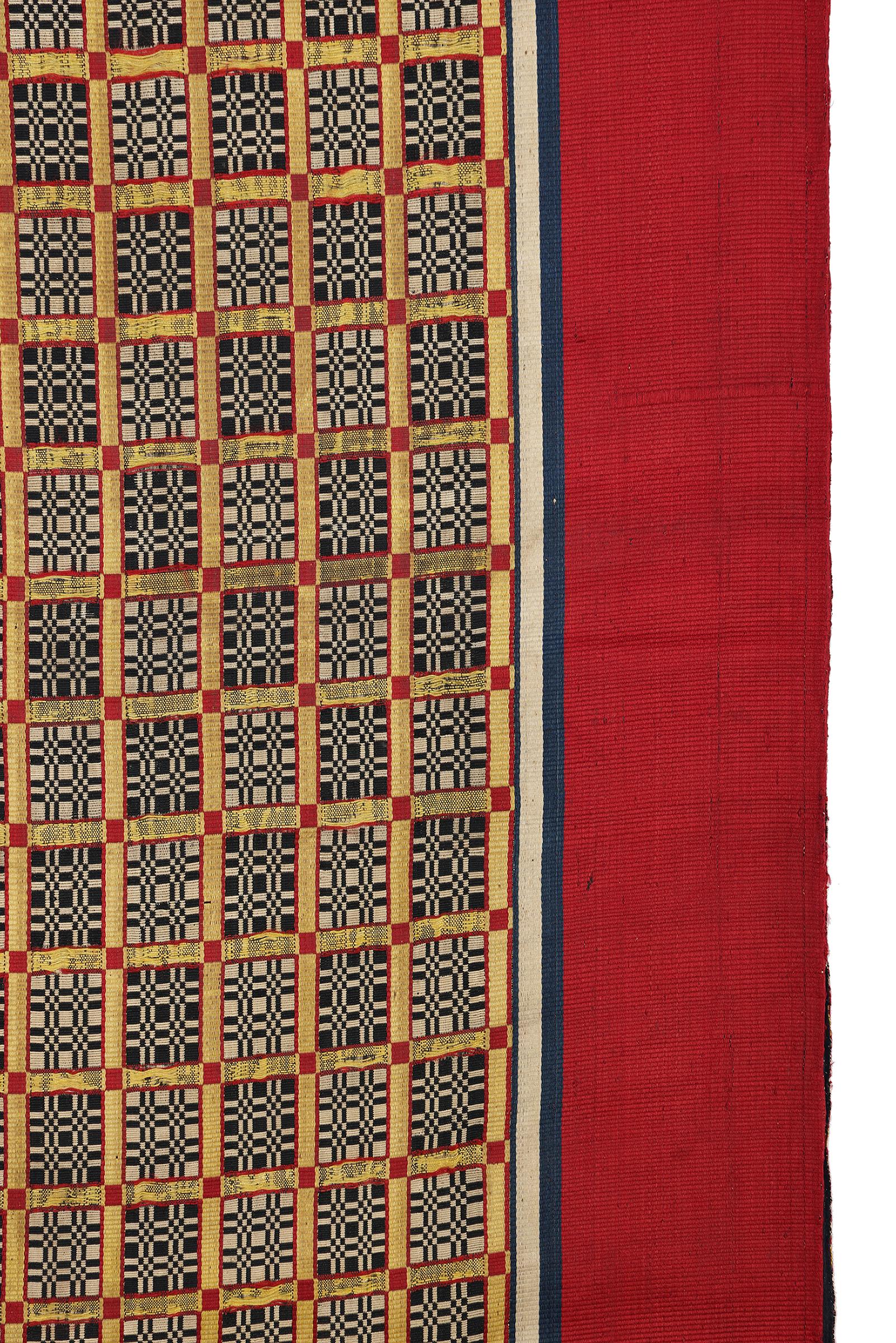 Islamic Antique Silk Woven Curtain or Hanging, Tetouan, Morocco For Sale