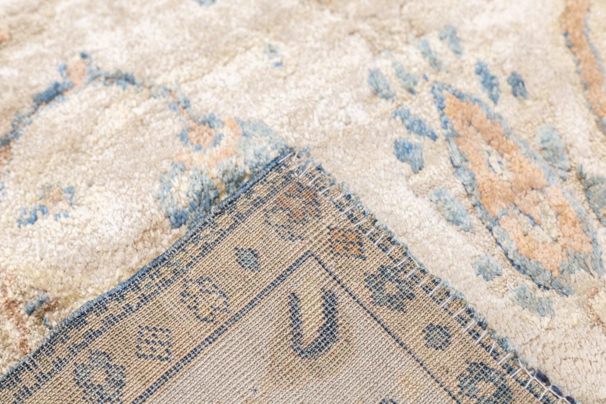 Antiker Ziegler Mahal-Teppich aus Seide 4'2'' x 6'6'' im Angebot 9