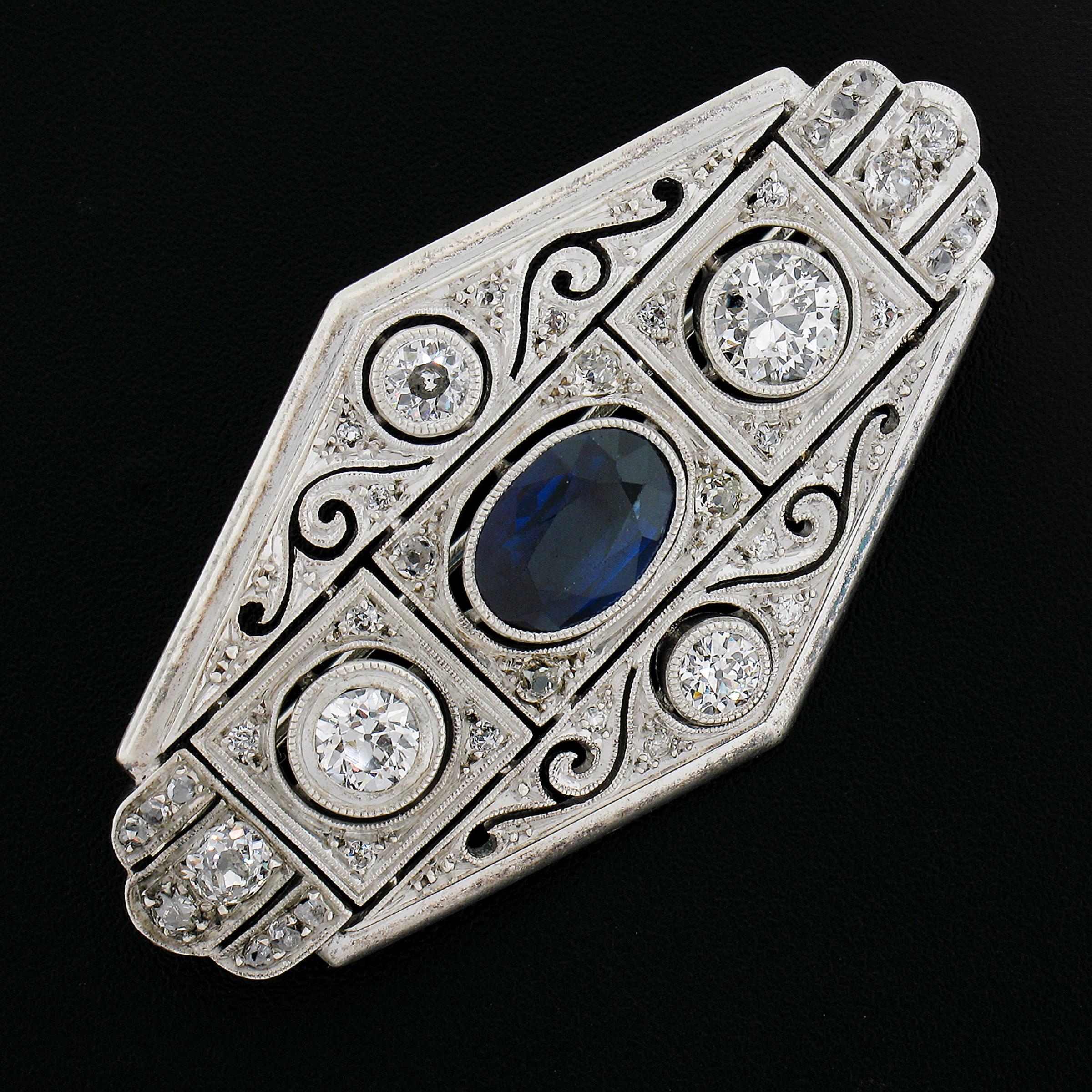 --Stone(s):--
(1) Synthetic Sapphire - Oval Cut - Bezel Set w/ Milgrain - Royal Blue Color - 10x7mm (approx.)
(1) Natural Genuine Diamond - Old European Cut - Bezel Set - I Color - I1 Clarity - 0.85ct (approx.)
(1) Natural Genuine Diamond - Old