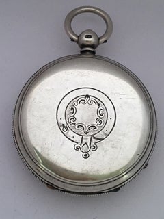 Antique Silver Key-Winding Pocket Watch Signed J. Bolloten Bangor