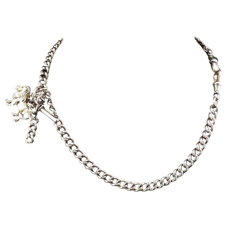 Antique Victorian Silver Albert Chain, Heavy Watch Chain, Coin Fob at 1stDibs antique silver Antique Victorian Silver Albert Chain, Heavy Watch Chain, Coin Fob at 1stDibs antique silver