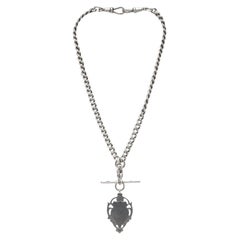 Antique Silver Albert Chain (Pocket Watch Chain), Birmingham 1939