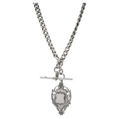 Antique Silver Albert Chain (Pocket Watch Chain), Birmingham 1939