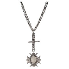 Antique Silver Albert Chain (Pocket Watch Chain), Chester 1907