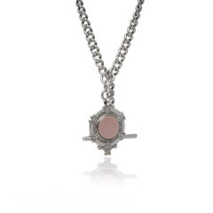 Antique Silver Albert Chain with 9KT Gold Shield, Birmingham 1926