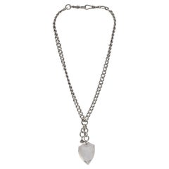 Antique Silver Albert Chain with 9KT Gold Shield, Birmingham 1933