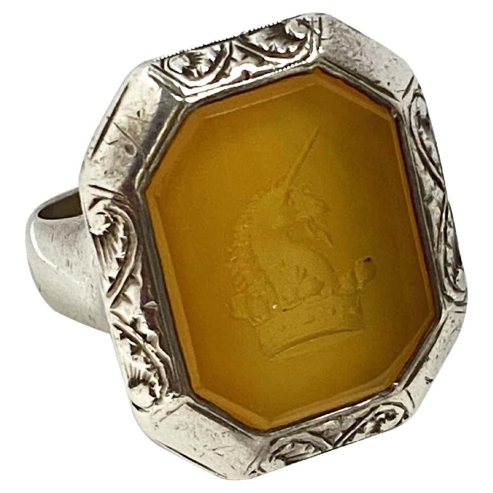 Vintage Sterling Signet Ring Owned and Worn by Hollywood Icon George ...
