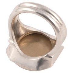 Antique Silver and Bronze Signet Men's Ring