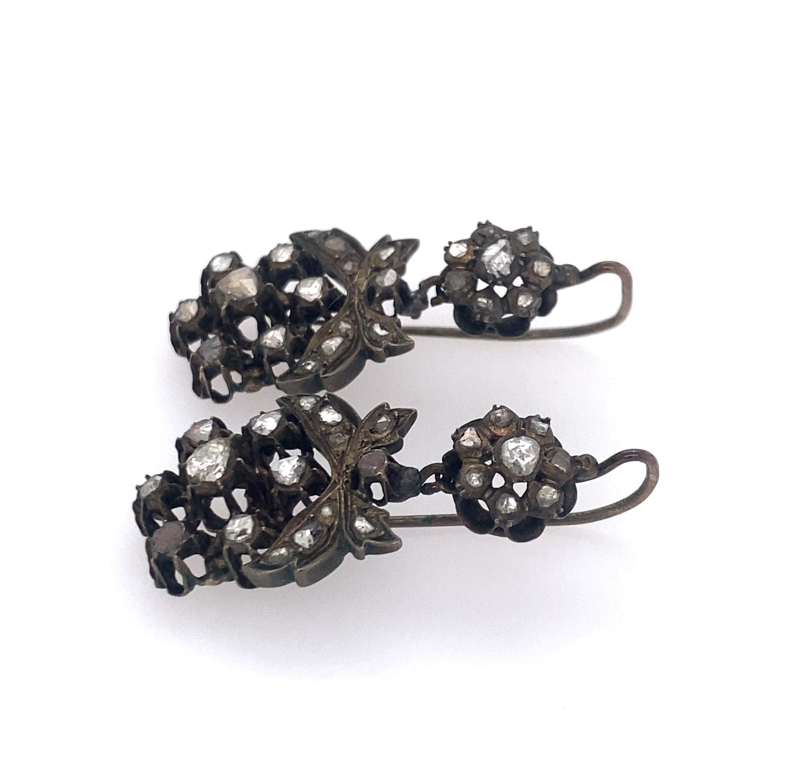 silver antique earrings